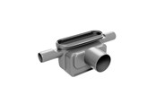Viemäröinti - Unidrain Outlet unit Ø75 mm horizontal incl. two side inlets and water trap - 1443.0075