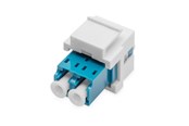 Verkkokaapelit - DIGITUS Fiber optic LC/LC duplex coupler - Singlemode - Keystone module - Sininen - DN-96007-1-K