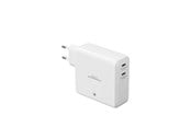 Puhelin - Adapterit & Laturit - Deltaco USB-C wall charger with built-in power bank and GaN technology - 9600 mAh - White - PB-Q1004