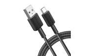 USB kaapelit - Anker 322 USB-A to USB-C Nylon cable - 1.8m - Black - A81H6G11