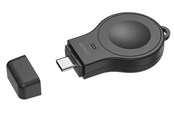 Akut ja Paristot - Deltaco AWC-102 - Mini wireless charger for apple watch USB-C black - AWC-102