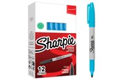 Kirjoitus- ja piirustustarvikkeet - Sharpie Permanent Marker Fine Light Blue 12-Tuck - 2194215