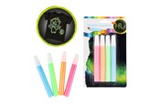Harrastustarvikkeet - Toi-Toys Squeeze Textile Markers Glow in the Dark 4 pcs. - 47113A