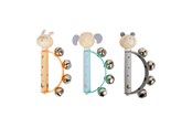 Musiikki - Small Foot - Wooden Baby Tambourine Animal Pastel (Assorted) - 12346