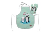 Roolileikit - Heless Set of children's apron and oven glove Penguin - 223