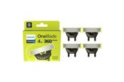 Parranajokoneet - Philips Oheistarvikkeet OneBlade QP440 - replacement blade 4 pcs - QP440/50