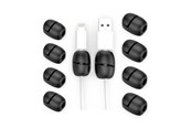 Kaapelihyllyt, Kaapelisukat & Kaapelisiteet - Desire2 Deskmate Cable Nuggets Black 10-pack - D2CNUG10BK