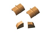 Kaapelihyllyt, Kaapelisukat & Kaapelisiteet - D-LINE Adapter Kit 22x22mm 4 Pieces Oak Colored - CPECAP22QSP