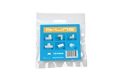 Kaapelihyllyt, Kaapelisukat & Kaapelisiteet - D-LINE Adapter Kit 20x10mm White - CLOAP2010W