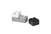 Lastenhuone - LEGO DESK DRAWER SET - BLACK GREY & WHITE - 43250801