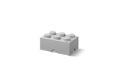 Lastenhuone - LEGO Storage brick 6 - MEDIUM STONE GREY - 40000805