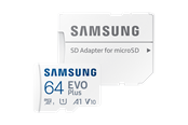 Muistikortti - Samsung EVO Plus microSD/SD - 160MB/s - 64GB - MB-MC64SA/EU