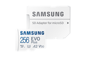 Muistikortti - Samsung EVO Plus microSD/SD - 160MB/s - 256GB - MB-MC256SA/EU