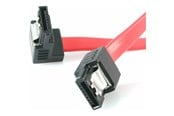 SATA & ATA kaapelit - StarTech.com 18in Latching SATA to Right Angle SATA Serial ATA Cable - SATA cable - 46 cm - LSATA18RA1