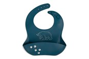 Vauvatarvikkeet - Filibabba Silicone bib with print - Bear - FI-02248