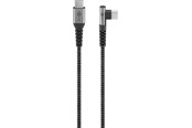 USB kaapelit - Pro USB-C <-> USB-C - 90° - Sleeved - 2m - Harmaa - 4040849646607