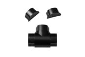 Kaapelihyllyt, Kaapelisukat & Kaapelisiteet - D-LINE Adapter Kit 50x25mm Black - AVAP5025B