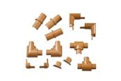 Kaapelihyllyt, Kaapelisukat & Kaapelisiteet - D-LINE Adapter Kit 16x8mm 13 Pieces Oak coloured - RETAP1608O