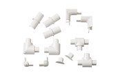 Kaapelihyllyt, Kaapelisukat & Kaapelisiteet - D-LINE Adapter Kit 16x8mm 13 Pieces White - RETAP1608W