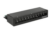 Lisätarvikkeet - DeLOCK Keystone Desktop Patch Panel 12 Port black - 43339
