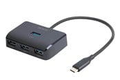 USB hub - Deltaco HUB203 USB-C USB hub - 4 porttia - USB 3.0 - hopea - USBC-HUB203