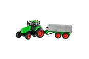 Leluautot - Kids Globe Tractor with Trailer Light & Sound 1:32 - 510653