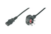 Sisäiset virtakaapelit - DIGITUS power cable - power IEC 60320 C13 to BS 1363 - 1.8 m - AK-440107-018-S