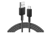 USB kaapelit - Anker 322 USB-A to USB-C Nylon cable - 0.9m - Black - A81H5G11