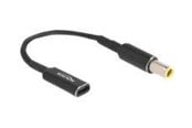 Sisäiset virtakaapelit - DeLOCK - power adapter - 24 pin USB-C to DC jack 7.9 x 5.5 mm - 15 cm - 60041