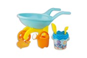 Ulkoleikit - Androni Wheelbarrow with Bucket Set Underwater World 7 pcs - 6323-FISH