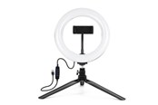 Kamerajalustat - Puluz Tripod Mount with 20cm LED Ring Vlogging - PKT3073B