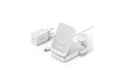 Puhelin - Adapterit & Laturit - Anker MagGo Wireless Charging Station (Foldable 3-in-1) - White - B2557321