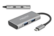 USB hub - DeLOCK - hub - 4 ports USB hub - 4 porttia - USB 3.0 - hopea - 63260