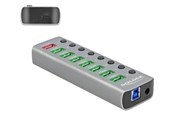USB hub - DeLOCK - hub - 7 ports USB hub - 7 porttia - USB 3.1 - hopea - 63264