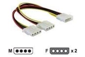 Sisäiset virtakaapelit - DeLOCK - power splitter - 4 PIN internal power to 4 PIN internal power - 11 cm - 82100