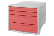 Arkistointi & Säilytys - Esselte  Colour'Breeze vetolaatikosto, 4 laatikkoa koralli - 628457