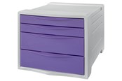 Arkistointi & Säilytys - Esselte  Colour'Breeze vetolaatikosto, 4 laatikkoa laventeli - 628458