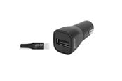 Puhelin - Adapterit & Laturit - GEAR Charger 12-24V 1xUSB 2.4A Black Lightning cable 1m MFI C89 - 665090