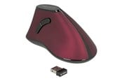 Hiiret - DeLOCK - vertical mouse - 2.4 GHz - black / red - Vertical mouse - Optinen - 5 painiketta - Musta - 12528