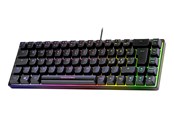 Näppäimistöt - Deltaco GAMING DK240 Mini RGB Membrane Keyboard - Pelinäppäimistö - ilman numpadia - Pohjoismainen - Musta - GAM-158