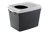 Kissat - Ferplast - Litter Box Jumpy Black/White 38.8x57.5x39CM - 776.0060