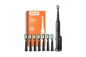 Sähköhammasharjat - Bitvae Sähköhammasharja Sonic toothbrush with tips set and travel case D2 (black) - D2 Black