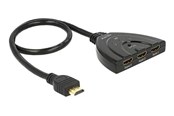 Näyttö- & audiokytkimet - DeLOCK HDMI UHD Switch 3 x HDMI in > 1 x HDMI out 4K - 18600
