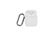 Puhelin - Muut lisävarusteet - NORTH Airpods Protective Case Silicone Carabiner White - 616501