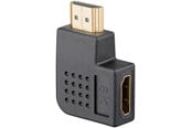 Näyttökaapeli - Pro HDMI - Angled Adapter 90° Horizontal - Black - 4040849657450