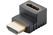 Näyttökaapeli - Pro HDMI - Angled Adapter 90° Vertical - Black - 4040849657443
