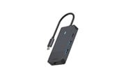 USB hub - RAPOO Multiport USB-C UCM-2001 4-i-1 USB-C-Adapter USB hub - 4 porttia - Musta - 11409