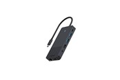 USB hub - RAPOO Multiport USB-C UCM-2006 12-i-1 USB-C-Adapter USB hub - 12 porttia - Musta - 11414