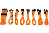 Sisäiset virtakaapelit - DUTZO Sleeved virtalähde jatkokaapeli Pro kit - Oranssi - DSC-PCEP30CMORN