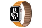 Smartwatch - Lisävarusteet - Lippa Apple Watch Magnetic Leather Strap 42/44/45/49 - Yellow / Brown - LPAW033